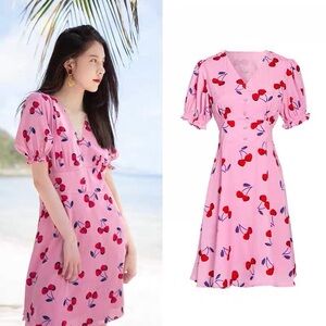 Kate Spade Pink Cherry Toss Dress Size 10